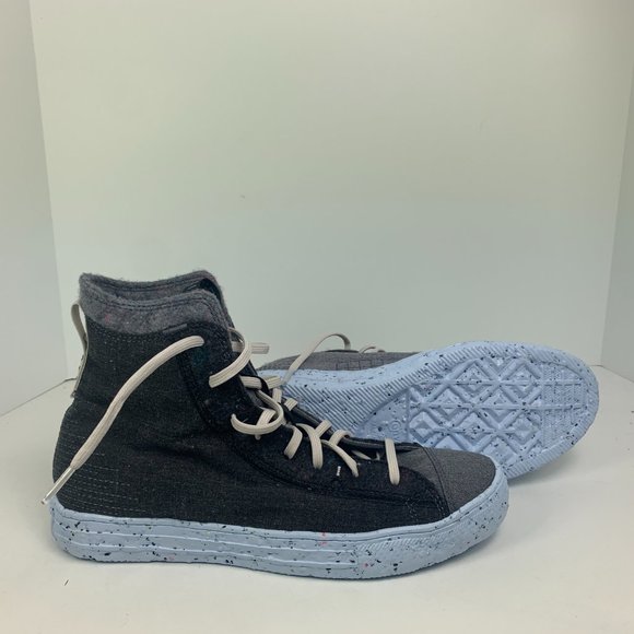 Converse Mens CTAS Crater Hi Canvas Renew 169418C Black/Dark Grey/Light Grey - Picture 7 of 11